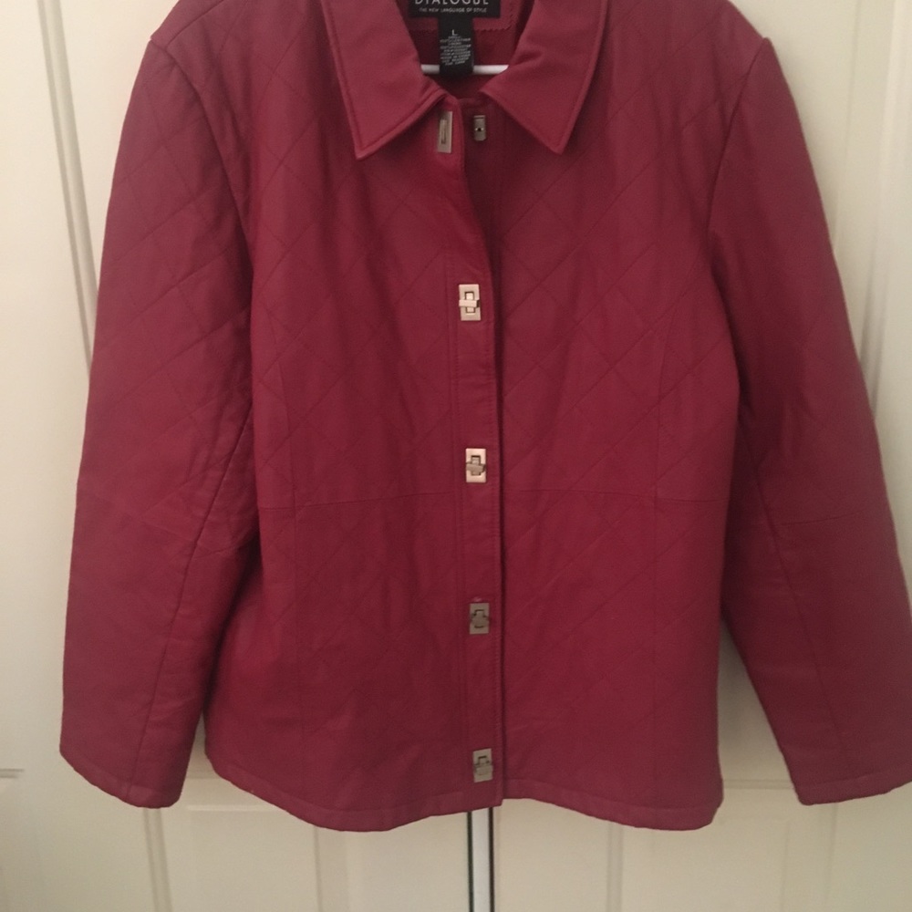 Women’s Red Leather Barn Style Jacket